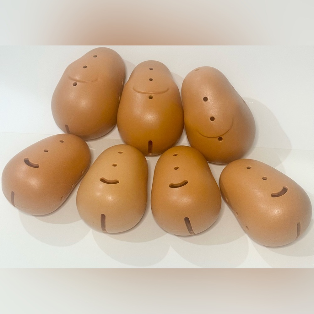 Lot 7 Playskool MR. Potato Head Bodies Different Sizes Only 1985 & 2010 Hasbro